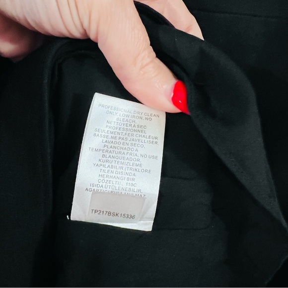 Tibi Bishop Long Sleeve Fit and Flare Dress in Black Size 0 - Picture 10 of 10